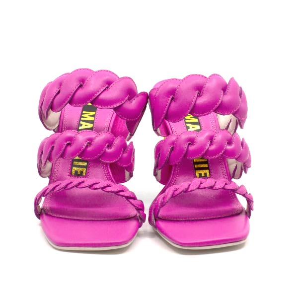 Kat Maconie Rika Peony High heel leather mule front