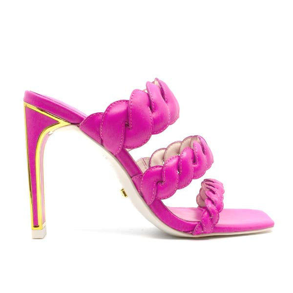 Kat Maconie Rika Peony High heel leather mule side