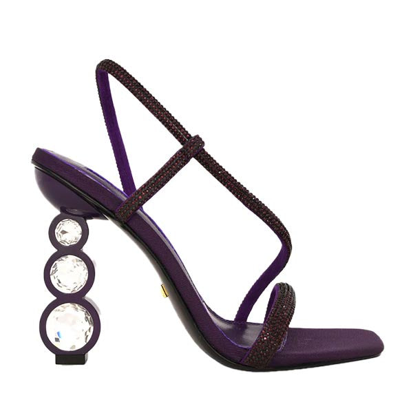 Kat Maconie kabita blackcurrant purple high heel strappy sandal AW23