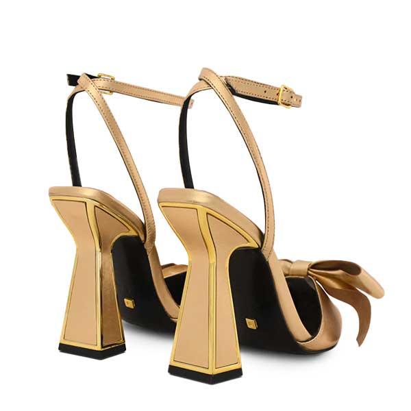 Kat-Maconie Maren Gold leather pump RS23 back
