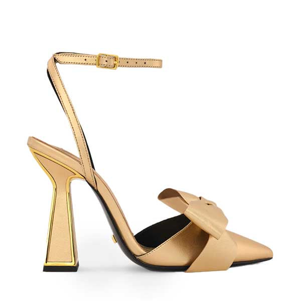 Kat-Maconie Maren Gold leather pump RS23 side