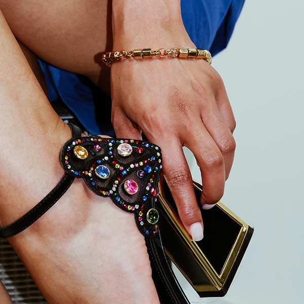Prism Stud Bead Bracelet / Anklet | 18ct gold plated