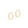 Kat Maconie prism stud hoops medium gold earrings
