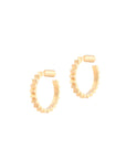 Kat Maconie prism stud hoops medium gold earrings