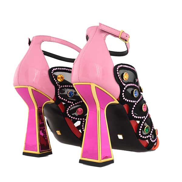 Kat Maconie Raya wild rose/multi embellished heels