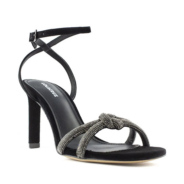 Lola-Cruz Safira black suede angle