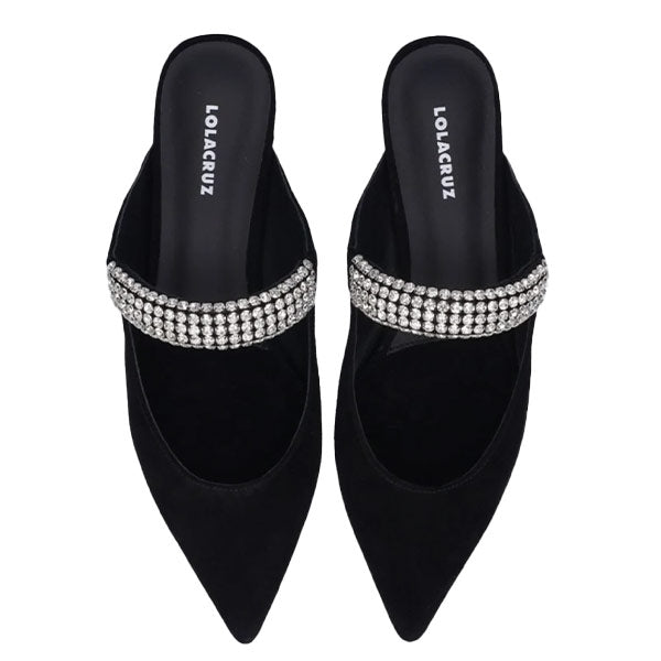 Bliza | Embellished Velvet Mule