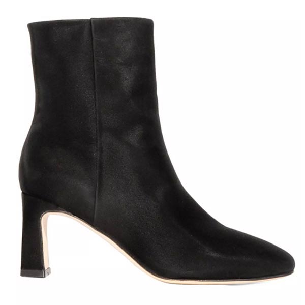 Darcy Black | Ultra matte leather ankle boot