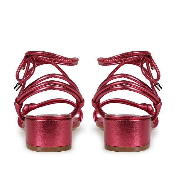 Nicole Pink | Metallic leather sandal