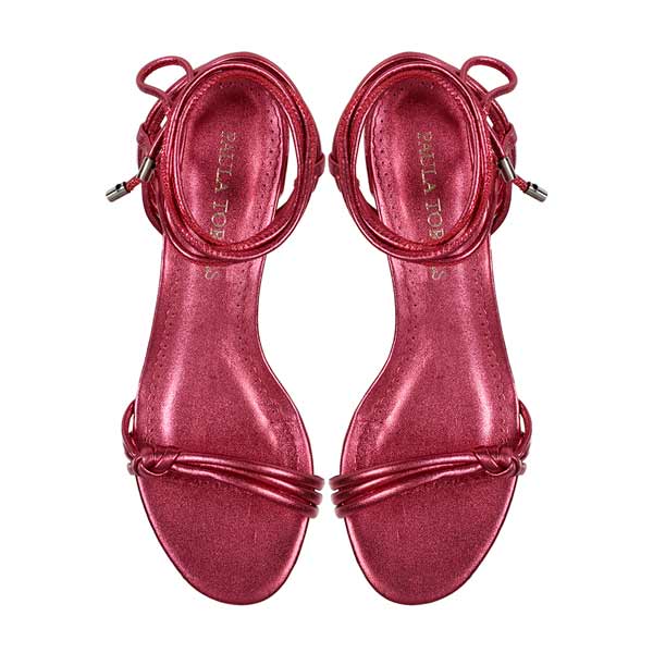 Nicole Pink | Metallic leather sandal