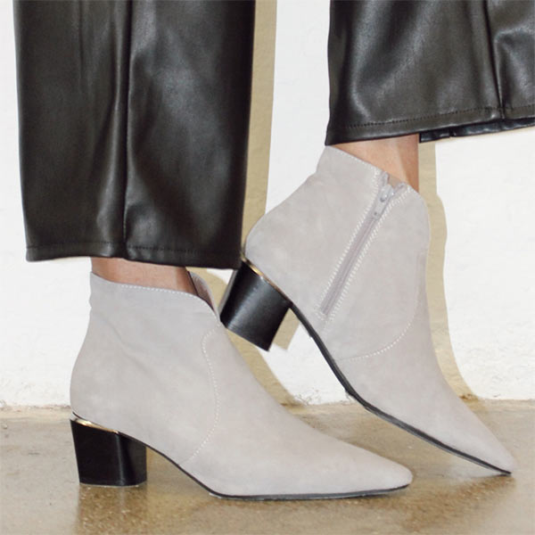 Pedro Miralles Amalfi Women s Grey Suede Ankle Boots at The