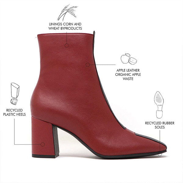 Sylven new York Jayne red/black apple leather boot info