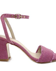 Camelia Pink | Linen heel