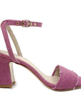 Camelia Pink | Linen Sandal