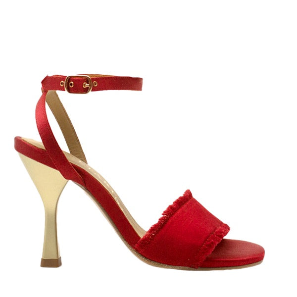 Zulema Bright Red | Satin stiletto
