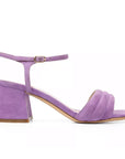 Mi/Mai Peony Lilac Mid heel sandal side