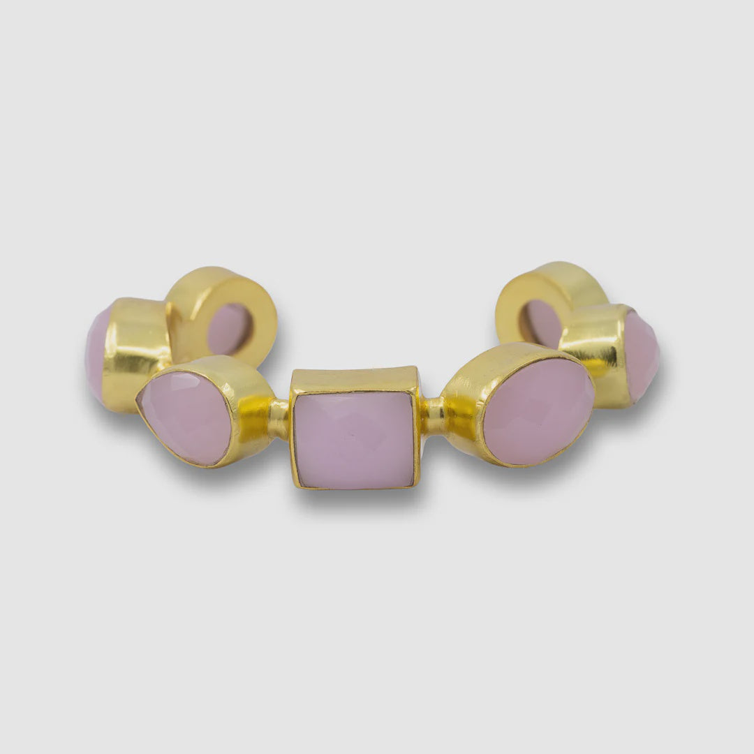Gemstone Cuff | Light Pink