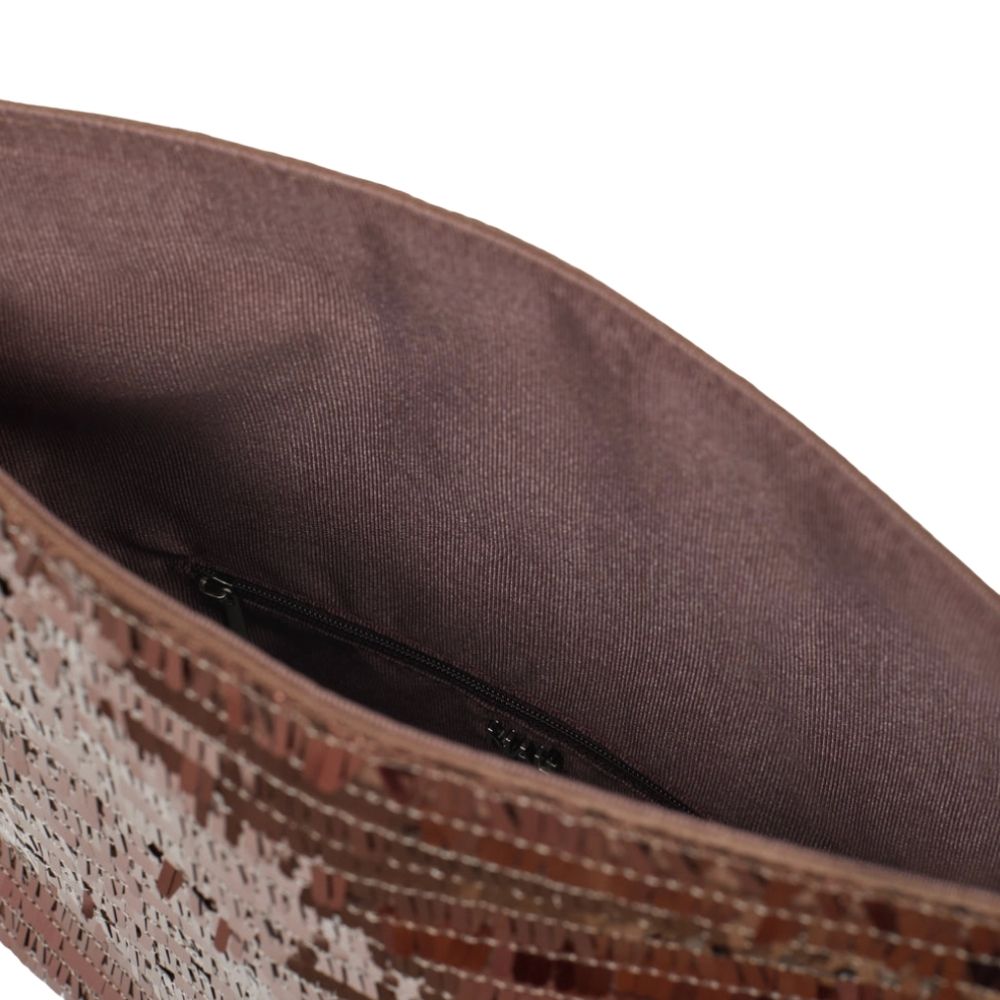 Shine Sequin Pochette | Chocolate