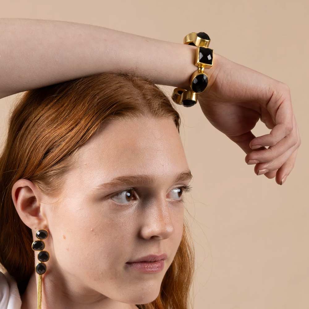 Gemstone Cuff | Black