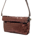 Shine Sequin Pochette | Chocolate