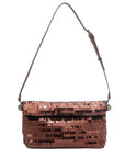 Shine Sequin Pochette | Chocolate