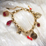 Chunky Charm Bracelet (Red)