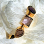 Gemstone Cuff | Gold/Purple