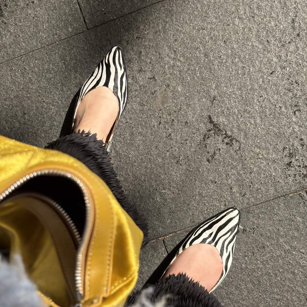 A8301 Zebra | Flat slingback