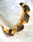 Gemstone Cuff | Gold/Purple