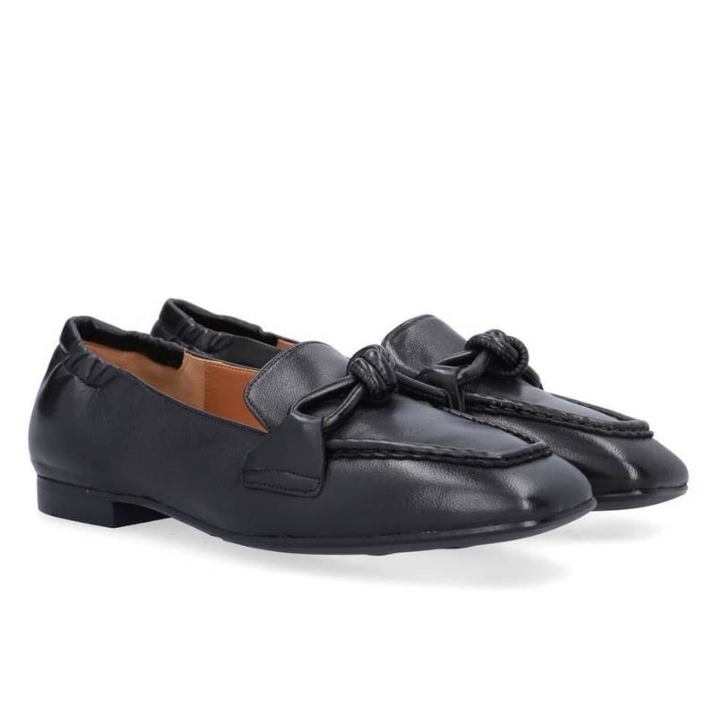 A9419 Black Leather | Memory Foam Loafers