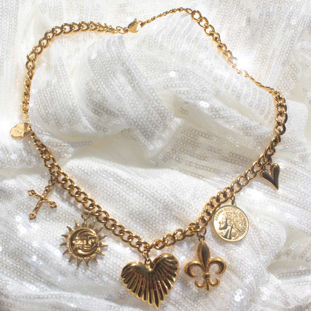 Charm necklace (Bold heart)