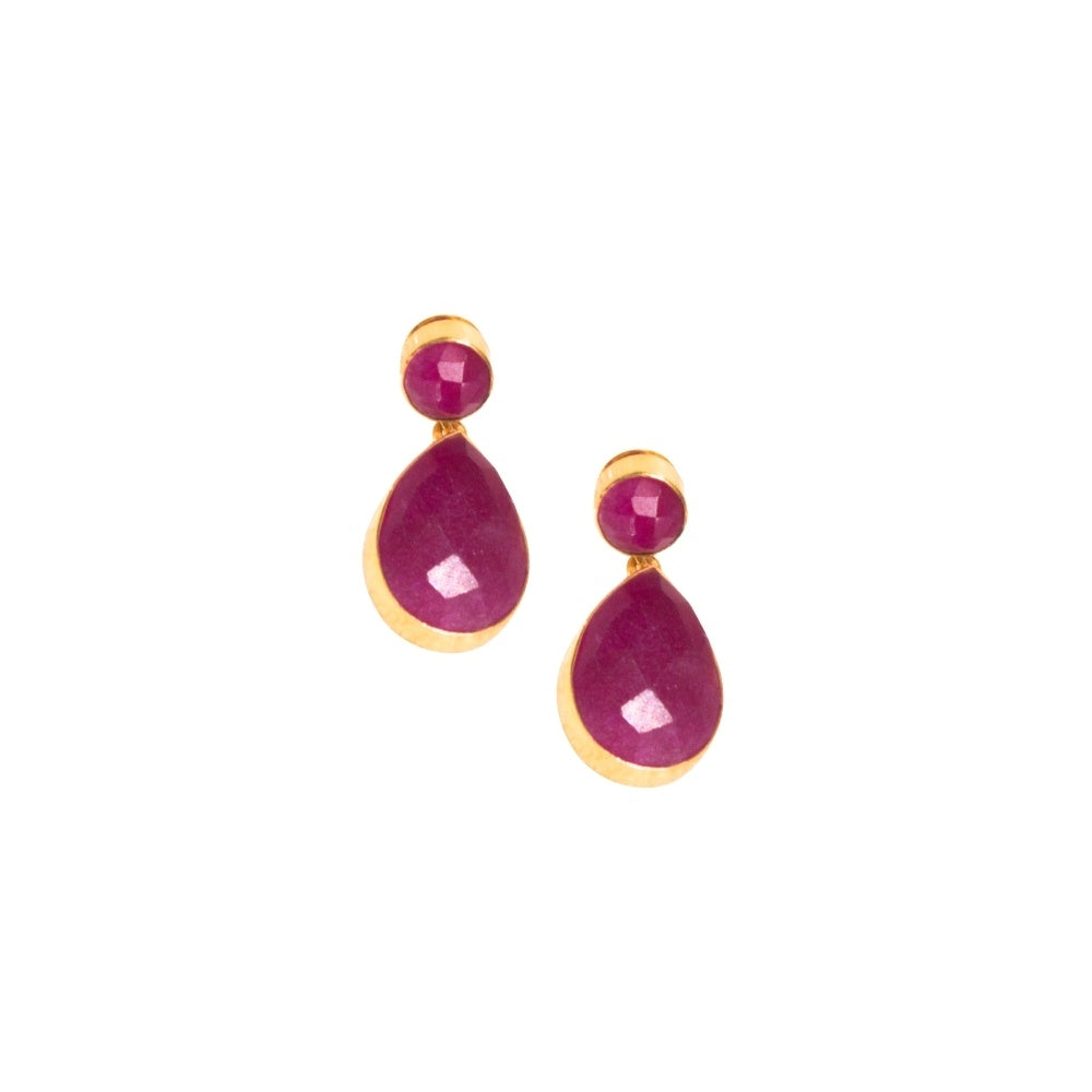 Amara Drop Earrings | Fuschia Pink