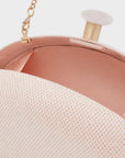 Shiva Oval Clutch | Light Pink