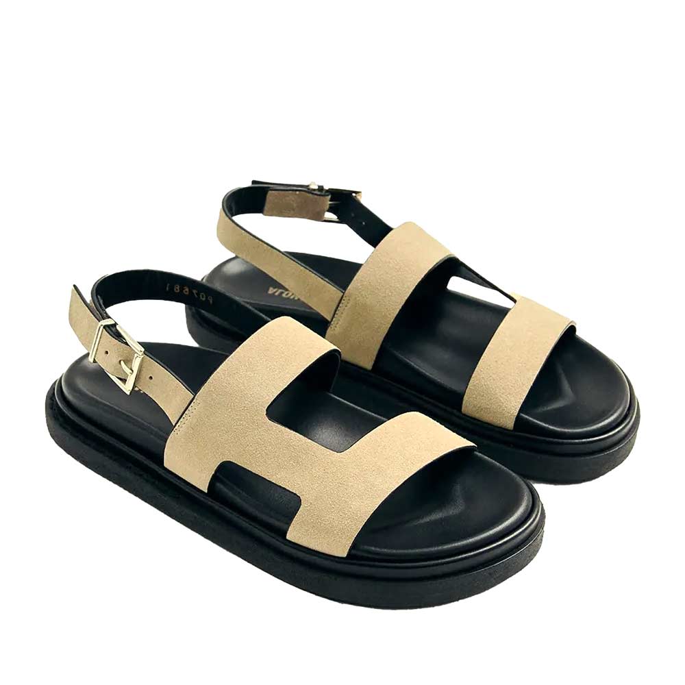 Lorelei Beige | Suede Sandals