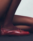 Rosalind Onix Burgundy | Patent Ballet Flat