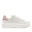 Alohas TB.65 platform Sneakers in bright white leather and mauve heel accent
