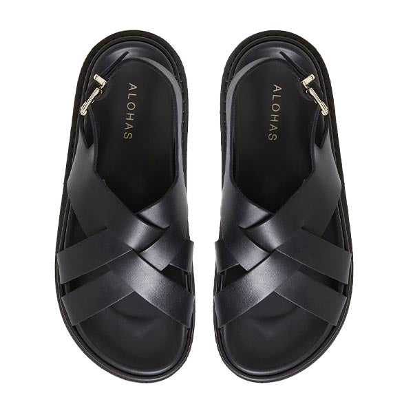 Trunca Black | Chunky Leather Sandal