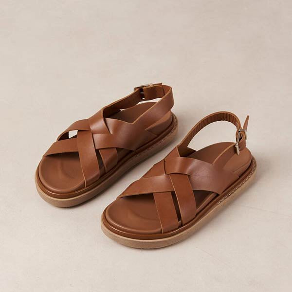 Trunca Brown | Chunky Leather Sandals