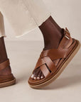 Trunca Brown | Chunky Leather Sandals