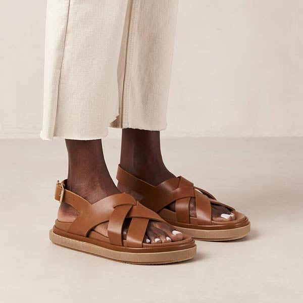 Trunca Brown | Chunky Leather Sandals