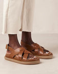 Trunca Brown | Chunky Leather Sandals