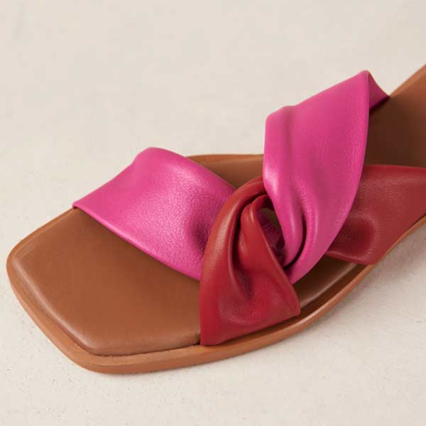 Nomad Red/Magenta | Leather slides