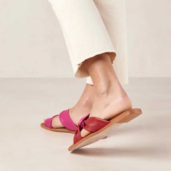 Nomad Red/Magenta | Leather slides