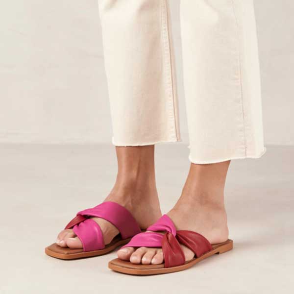Nomad Red/Magenta | Leather slides