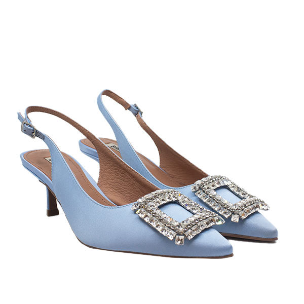 Elisabetta Blue | Satin Pump