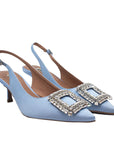 Elisabetta Blue | Satin Pump