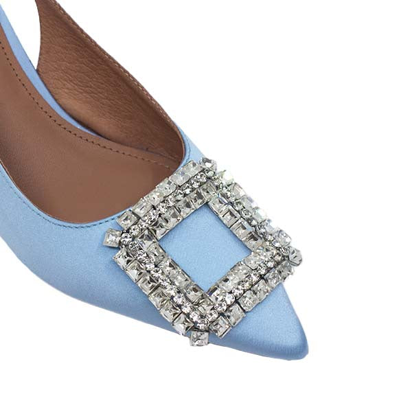 Elisabetta Blue | Satin Pump