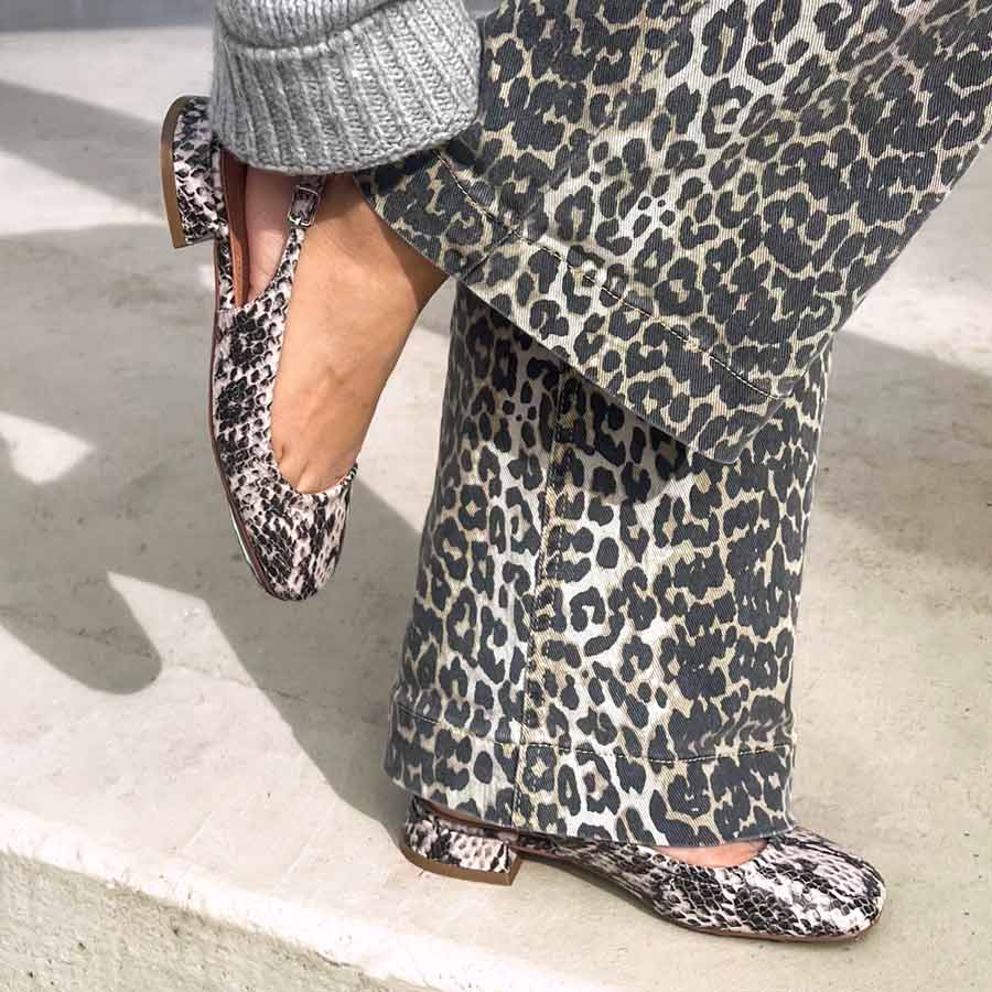 Tesa Snake | Low Heel Slingback