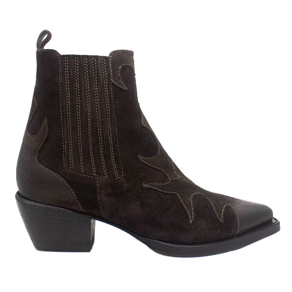 Billi Bi - A34741- Women's Chocolate Grey Western Boot at The Nowhere Nation