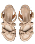 Billi Bi A4090 flat beige braided leather sandal
